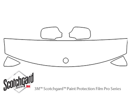 Saab 9-3. 1999-2002 3M Clear Bra Hood Paint Protection Kit Diagram