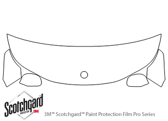 Saab 9-3. 2008-2010 3M Clear Bra Hood Paint Protection Kit Diagram