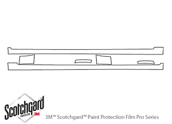 Saab 9-5. 2006-2008 3M Clear Bra Door Cup Paint Protection Kit Diagram