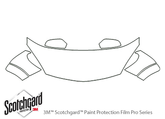 Saturn Astra 2008-2008 3M Clear Bra Hood Paint Protection Kit Diagram