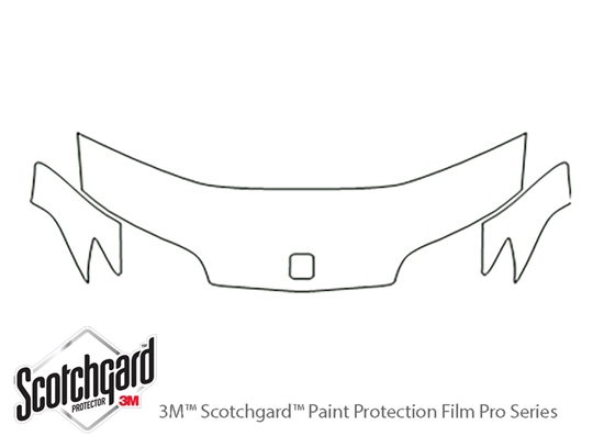 Saturn Ion 2003-2007 3M Clear Bra Hood Paint Protection Kit Diagram