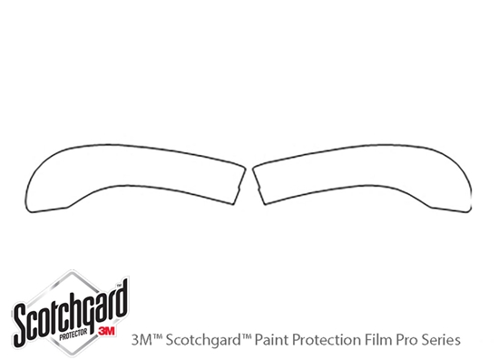 Saturn S-Series 1997-2000 3M Clear Bra Bumper Paint Protection Kit Diagram