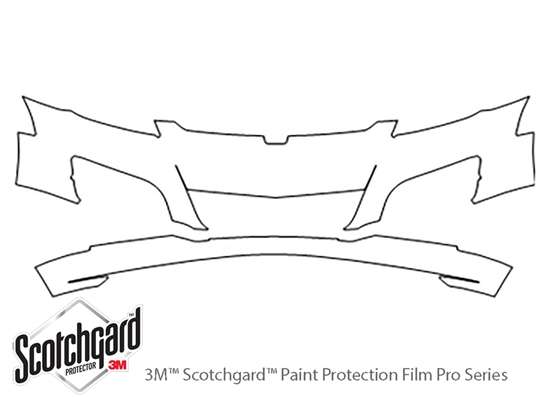 Saturn Sky 2007-2009 3M Clear Bra Bumper Paint Protection Kit Diagram