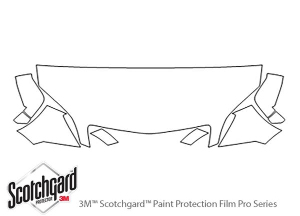 ##LONGDESCRIPTIONNAME2## 3M Clear Bra Hood Paint Protection Kit Diagram