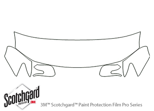 ##LONGDESCRIPTIONNAME2## 3M Clear Bra Hood Paint Protection Kit Diagram