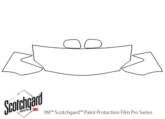 Scion xA 2004-2006 3M Clear Bra Hood Paint Protection Kit Diagram