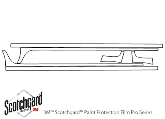 Scion xB 2008-2015 3M Clear Bra Door Cup Paint Protection Kit Diagram