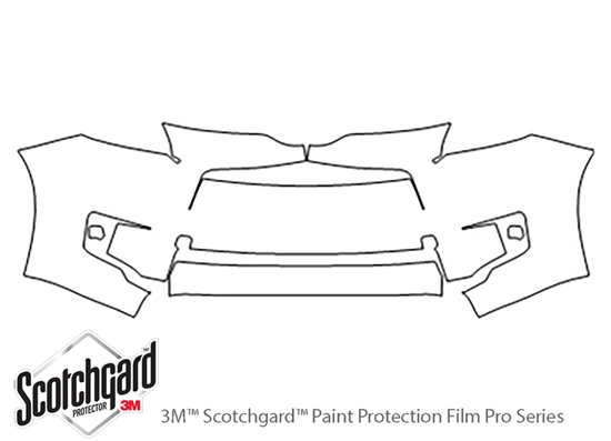 Scion xD 2008-2014 3M Clear Bra Bumper Paint Protection Kit Diagram