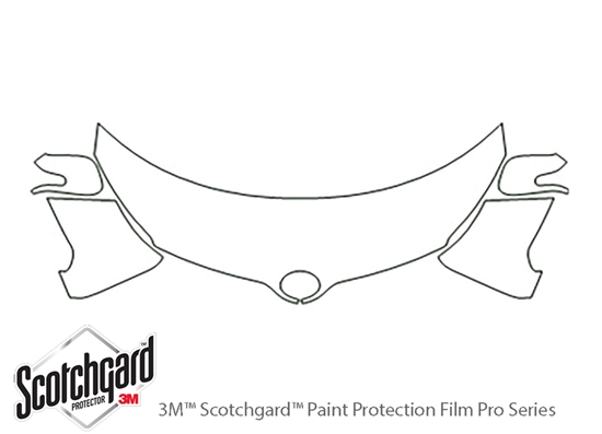 Scion xD 2008-2014 3M Clear Bra Hood Paint Protection Kit Diagram