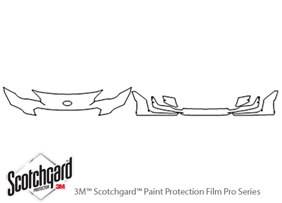 Subaru BRZ 2017-2023 3M Clear Bra Bumper Paint Protection Kit Diagram