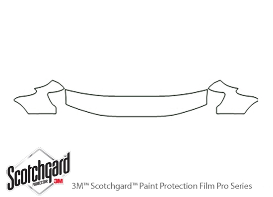 Subaru Forester 1998-2000 3M Clear Bra Hood Paint Protection Kit Diagram