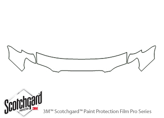 Subaru Forester 2001-2002 3M Clear Bra Hood Paint Protection Kit Diagram