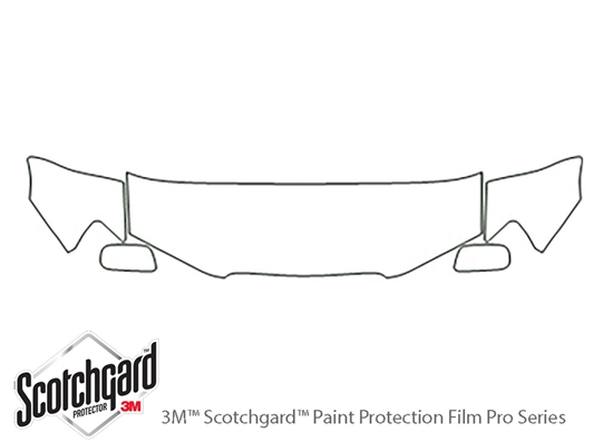 Subaru Forester 2003-2005 3M Clear Bra Hood Paint Protection Kit Diagram