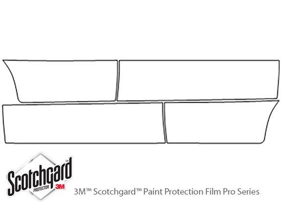 Subaru Impreza 2006-2007 3M Clear Bra Door Cup Paint Protection Kit Diagram