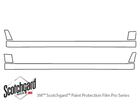 Subaru Outback 2008-2009 3M Clear Bra Door Cup Paint Protection Kit Diagram