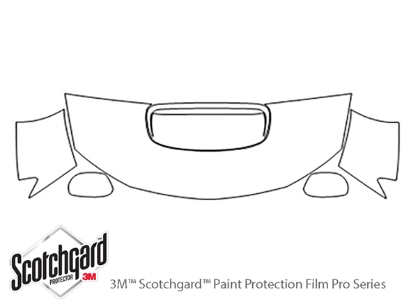 ##LONGDESCRIPTIONNAME2## 3M Clear Bra Hood Paint Protection Kit Diagram