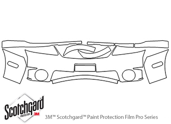 Suzuki Aerio 2005-2007 3M Clear Bra Bumper Paint Protection Kit Diagram