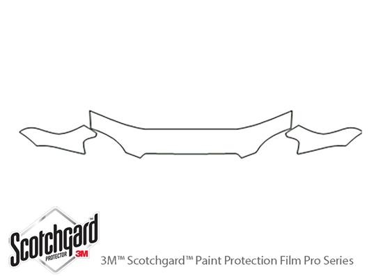 Suzuki Esteem 1995-2002 3M Clear Bra Hood Paint Protection Kit Diagram