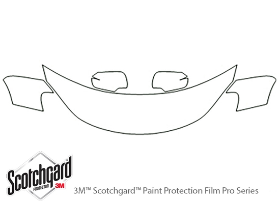 Suzuki Kizashi 2010-2013 3M Clear Bra Hood Paint Protection Kit Diagram