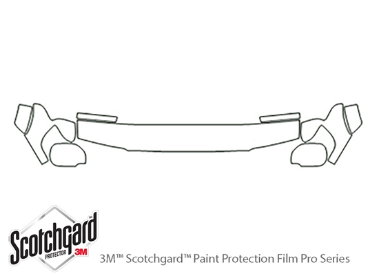 Toyota 4Runner 1999-2002 3M Clear Bra Hood Paint Protection Kit Diagram