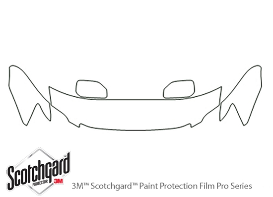 Toyota Avalon 2005-2010 3M Clear Bra Hood Paint Protection Kit Diagram