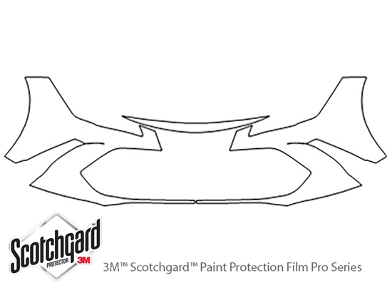 Toyota Avalon 2019-2022 3M Clear Bra Bumper Paint Protection Kit Diagram