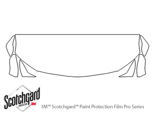 Toyota Avalon 2019-2022 3M Clear Bra Hood Paint Protection Kit Diagram