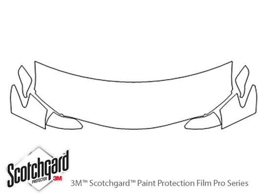 Toyota Camry 2018-2024 3M Clear Bra Hood Paint Protection Kit Diagram