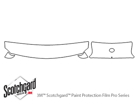 Toyota Celica 1996-1999 3M Clear Bra Hood Paint Protection Kit Diagram