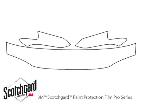 Toyota Corolla 1998-2002 3M Clear Bra Hood Paint Protection Kit Diagram