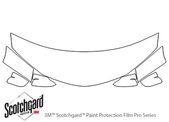 Toyota Corolla 2017-2019 3M Clear Bra Hood Paint Protection Kit Diagram