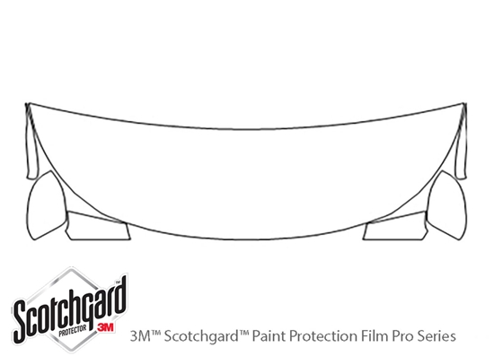 Toyota Corolla 2020-2024 3M Clear Bra Hood Paint Protection Kit Diagram