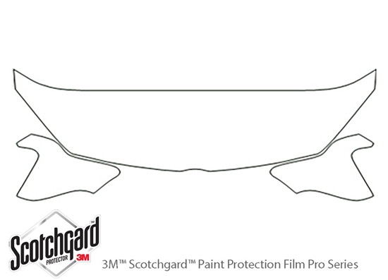 Toyota Echo 2003-2005 3M Clear Bra Hood Paint Protection Kit Diagram