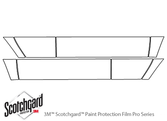 Toyota FJ Cruiser 2007-2014 3M Clear Bra Door Cup Paint Protection Kit Diagram