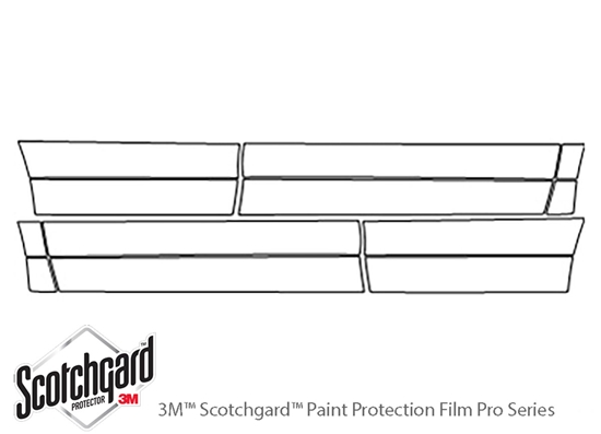 Toyota Highlander 2008-2013 3M Clear Bra Door Cup Paint Protection Kit Diagram