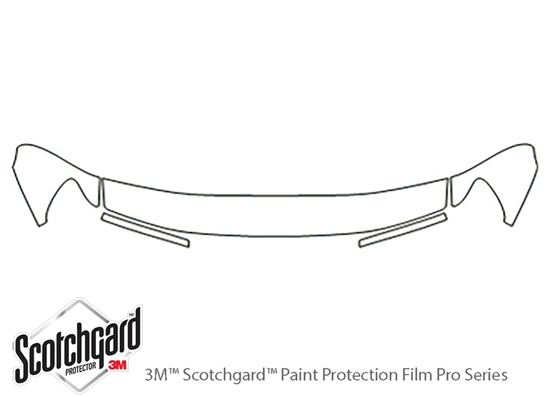 Toyota Land Cruiser 2003-2007 3M Clear Bra Hood Paint Protection Kit Diagram