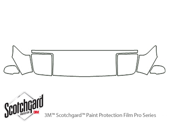 Toyota MR2 1993-1994 3M Clear Bra Hood Paint Protection Kit Diagram