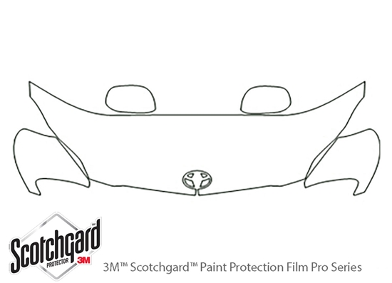 Toyota Matrix 2009-2013 3M Clear Bra Hood Paint Protection Kit Diagram