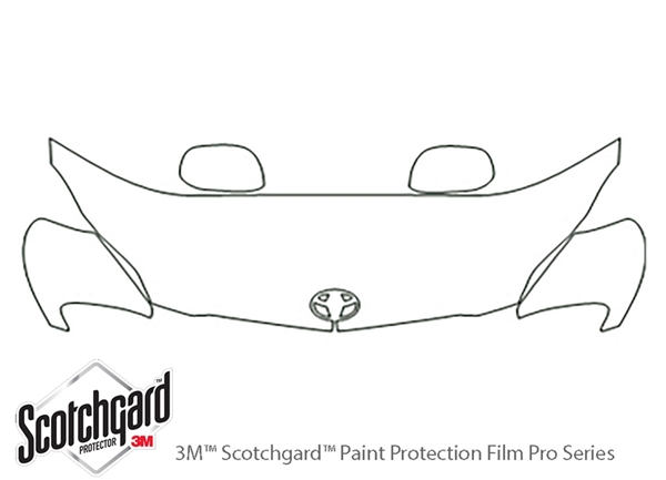 ##LONGDESCRIPTIONNAME2## 3M Clear Bra Hood Paint Protection Kit Diagram