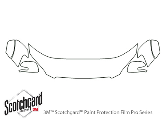 Toyota Rav4 2009-2012 3M Clear Bra Hood Paint Protection Kit Diagram