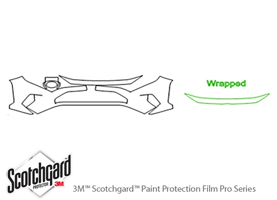 Toyota Rav4 2019-2024 3M Clear Bra Bumper Paint Protection Kit Diagram