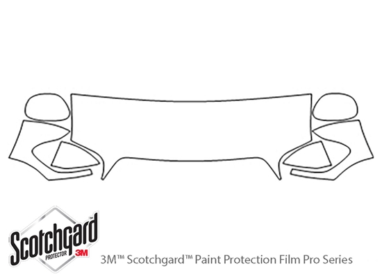 Toyota Sequoia 2005-2007 3M Clear Bra Hood Paint Protection Kit Diagram