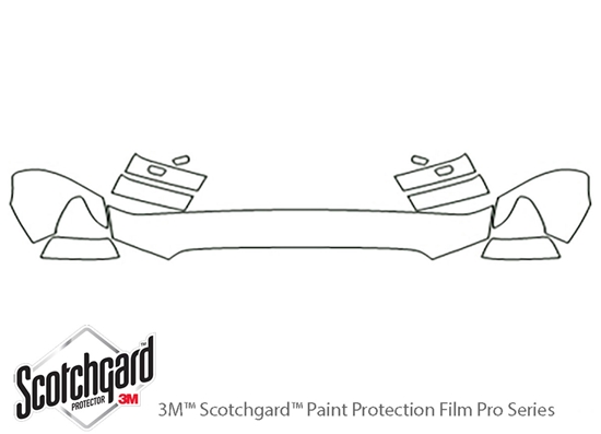 Toyota Sequoia 2008-2017 3M Clear Bra Hood Paint Protection Kit Diagram