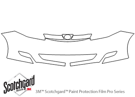 Toyota Sienna 2006-2010 3M Clear Bra Bumper Paint Protection Kit Diagram