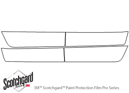 Toyota Sienna 2006-2010 3M Clear Bra Door Cup Paint Protection Kit Diagram