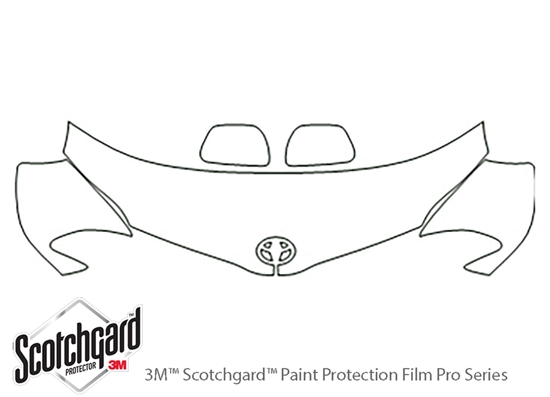 Toyota Sienna 2011-2017 3M Clear Bra Hood Paint Protection Kit Diagram