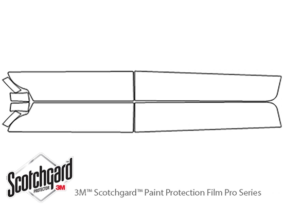 Toyota Sienna 2011-2020 3M Clear Bra Door Cup Paint Protection Kit Diagram