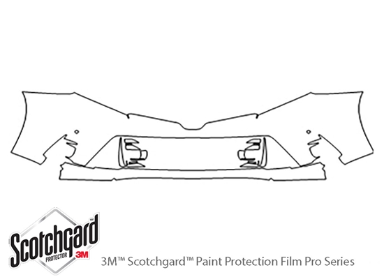 Toyota Sienna 2018-2020 3M Clear Bra Bumper Paint Protection Kit Diagram