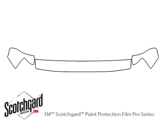 Toyota T100 1993-1998 3M Clear Bra Hood Paint Protection Kit Diagram