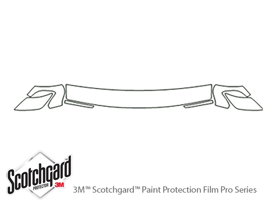 Toyota Tacoma 1995-2000 3M Clear Bra Hood Paint Protection Kit Diagram